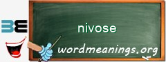 WordMeaning blackboard for nivose